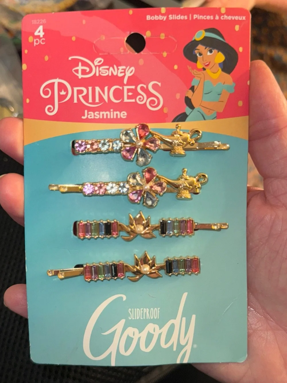 Disney Princess Jasmine Multicolor Gem Bobby Pin Set - Goody